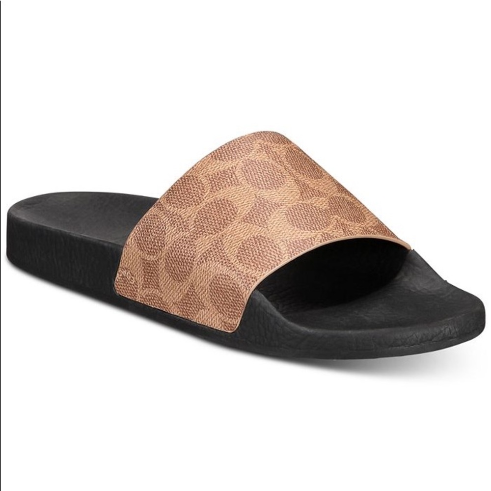 Coach beach pool rubber slides Brand New In Box